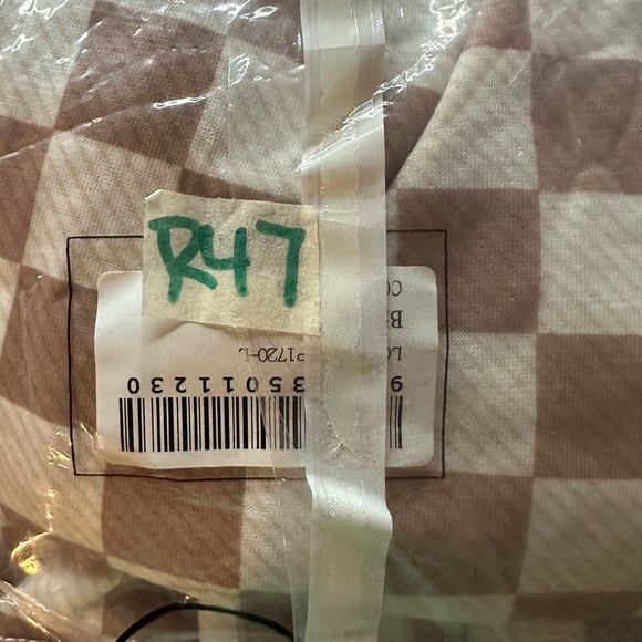 NWT, Liam & Co, Maribelle Checkered Skorts Set, Brown & White, Size Large - Picture 4 of 4